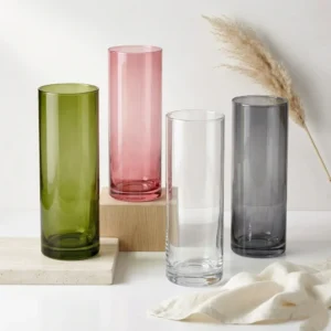 Nordic Tube Cylinder Glass Vase — Castle Crafts