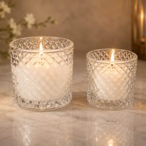 Geometric Diamond-Cut & Fluted Textured Facets-AF GLASS
