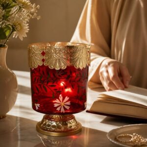 Pillar Candle Holder, Fairy Light-AF GLASS