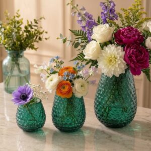 Vintage-Inspired Hobnail / Bubble Raised Dot Texture with Beaded Rim-AF GLASS