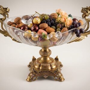 Classical Scroll Side Handles with Carved Filigree Pedesta-AF GLASS