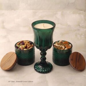 Premium Hand-Crafted Glass with Natural Wooden Lids-AF GLASS