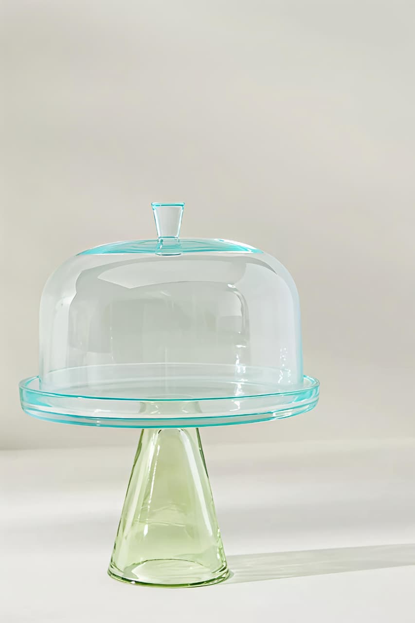 Glass cake stand with dome cover-AFGLASS - Image 4